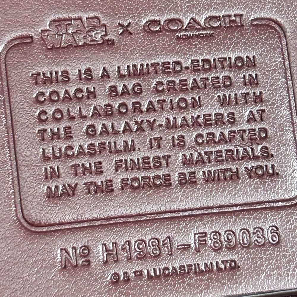 NWT! Coach Star Wars X Town Tote With Glitter Logo - Picture 8 of 12